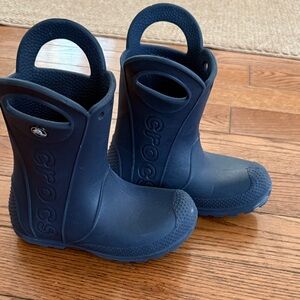 CROCS Kids Dark Blue Rain Boots